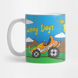 Sunny Days Orange Offroad Buggy Truck Mug